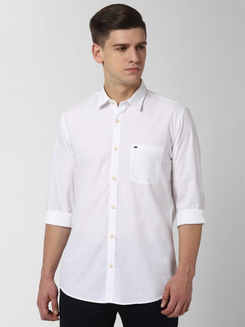 

Peter England Casuals Men White Slim Fit Solid Casual Shirt