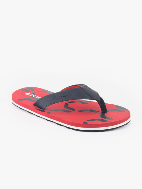 

Duke Men Red Printed Thong Flip-Flops