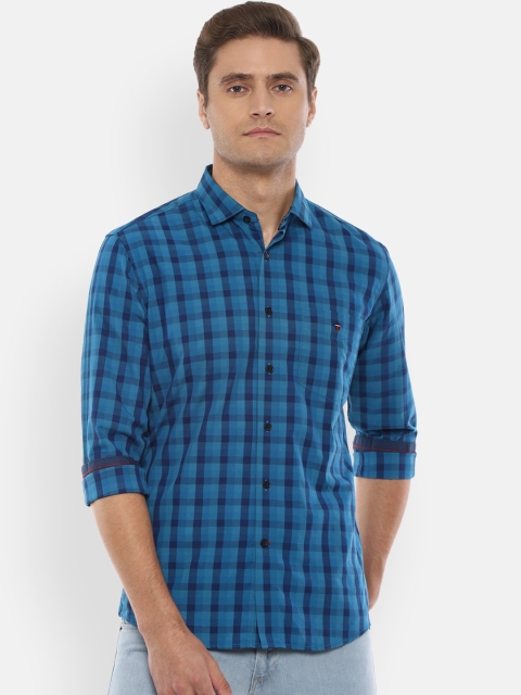 

Louis Philippe Sport Men Blue Slim Fit Checked Casual Shirt