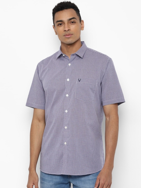 

Allen Solly Men Blue & White Slim Fit Checked Casual Shirt