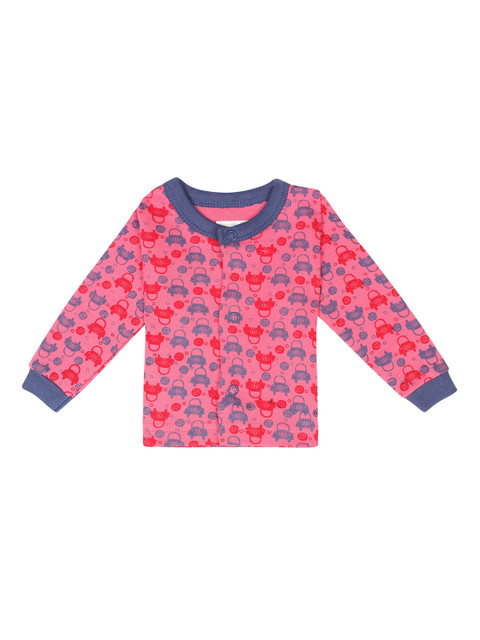 

FLENZA Kids Pink Printed V-Neck T-shirt
