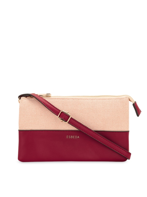 

ESBEDA Red Colourblocked Sling Bag