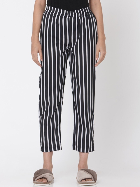 

Smarty Pants Women Black & White Striped Lounge Pants