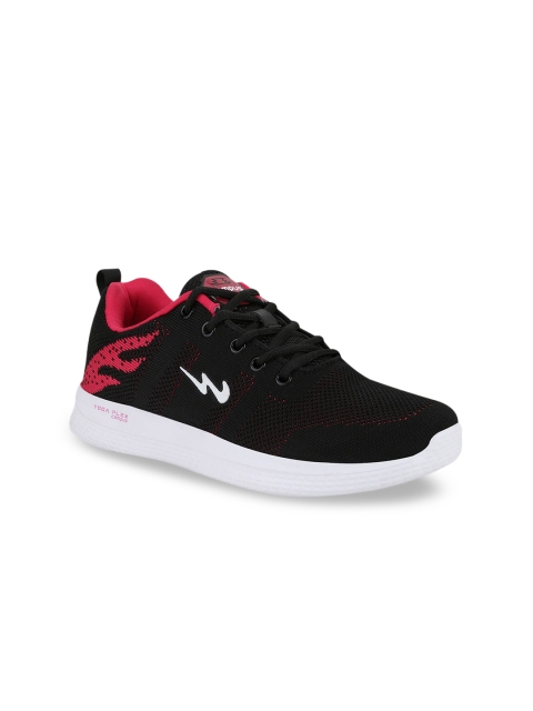 

Campus Women Black Mesh Running Shoes