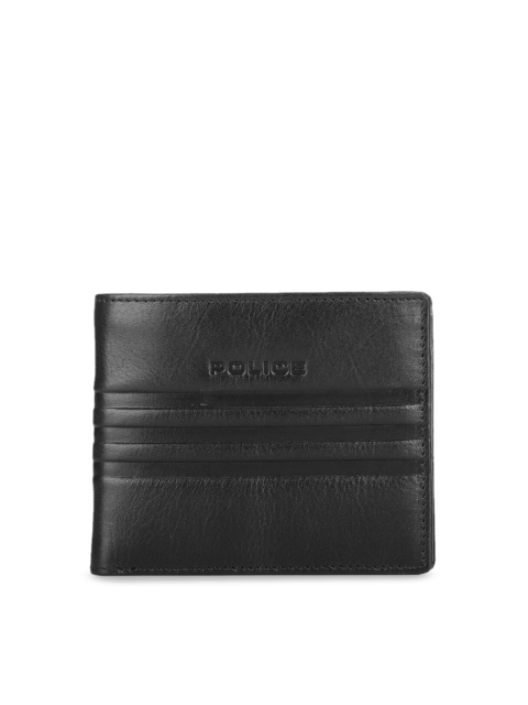 

Police Men Black Textured Two Fold Wallet