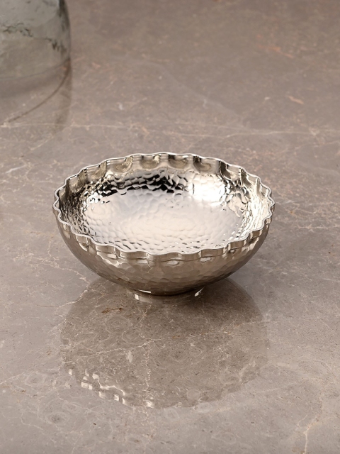 

Pure Home and Living Silver-Toned Metal Hammered Decorative Bowl