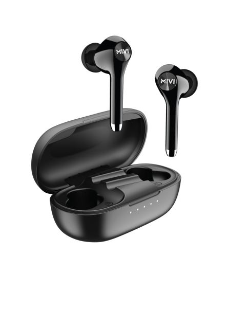 

mivi Unisex Black Sustainable True Wireless Duopods M80
