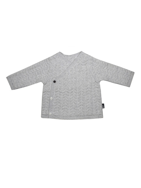 

Wildlinggs Unisex Kids Grey Self Design Cardigan Sweater