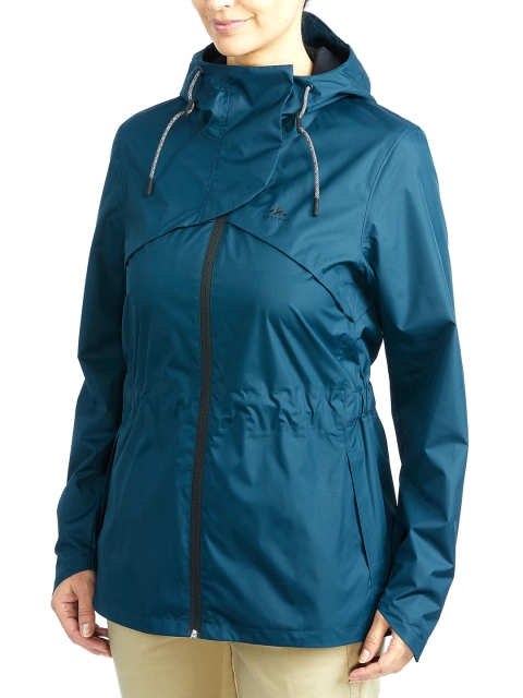 

Quechua By Decathlon Women Teal Solid Water Resistant Sporty Jacket