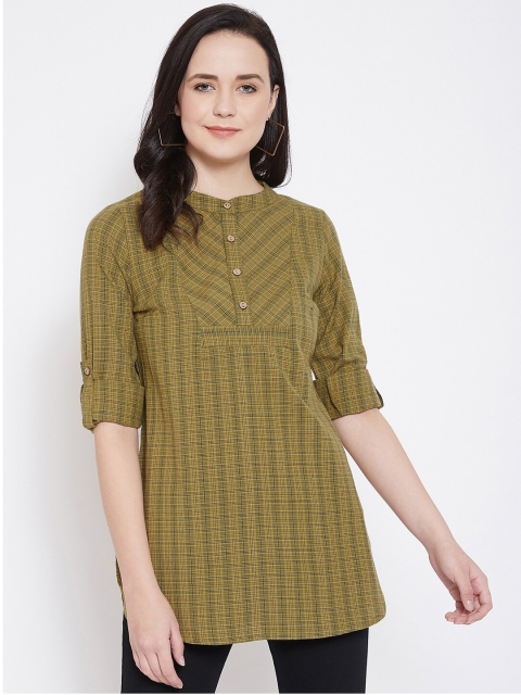 

Ruhaan's Women Green Striped Tunic