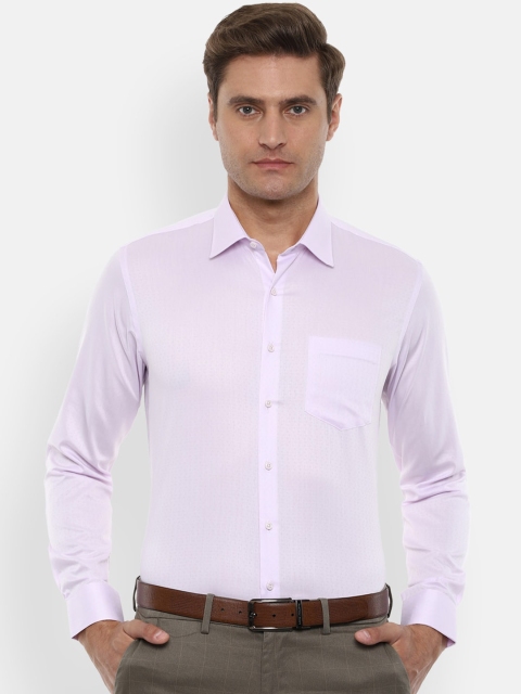

Van Heusen Men Lavender Slim Fit Self Design Formal Shirt