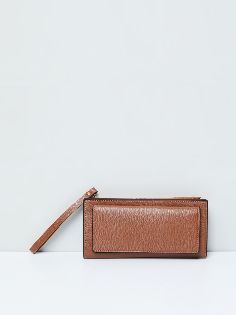 

max Women Tan Brown Solid Two Fold Wallet
