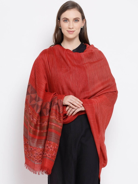 

SHINGORA Women Maroon Woven Design Shawl