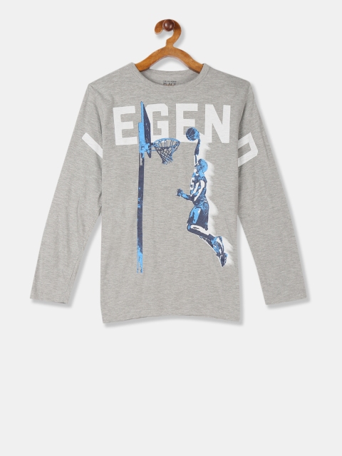 

The Childrens Place Boys Grey Printed Round Neck T-shirt