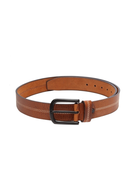 

Teakwood Leathers Men Tan Brown Textured Leather Belt