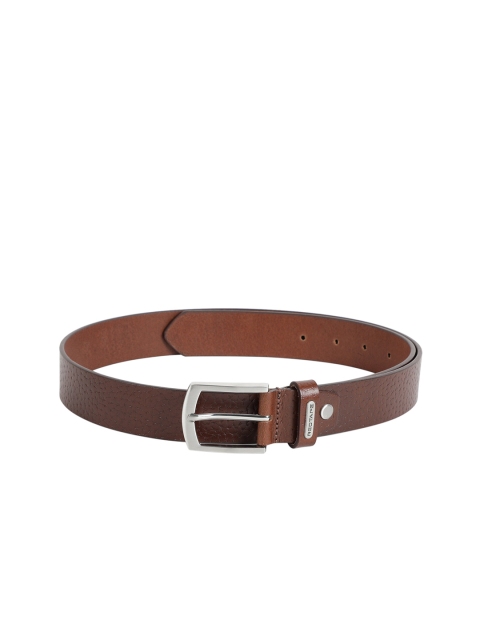 

Red Tape Men Brown Leather Textured Belt