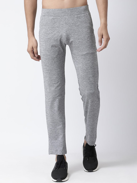 

BUKKUM Men Grey Melange Solid Straight-Fit Track Pants