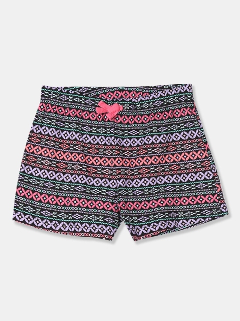 

The Childrens Place Girls Multicoloured Printed Slim Fit Regular Shorts, Multi