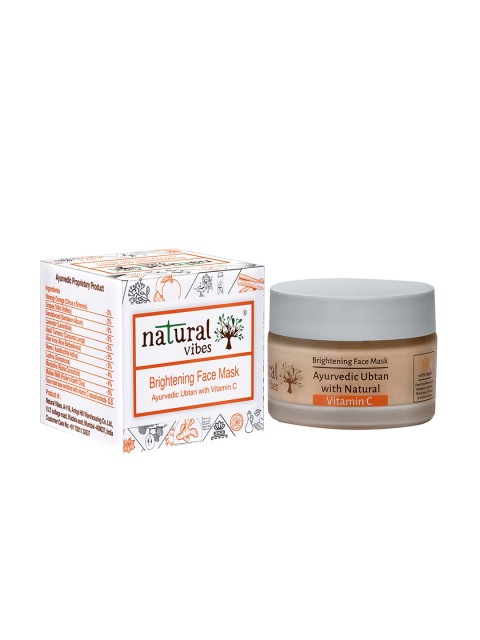 

natural vibes Unisex Ayurvedic Vitamin C Brightening Face Mask 50g, Peach