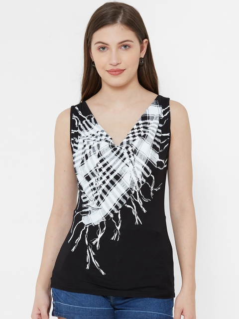 

bebe Women Black Printed Top