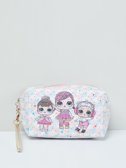 

max Women Blue & Pink Printed Pouch