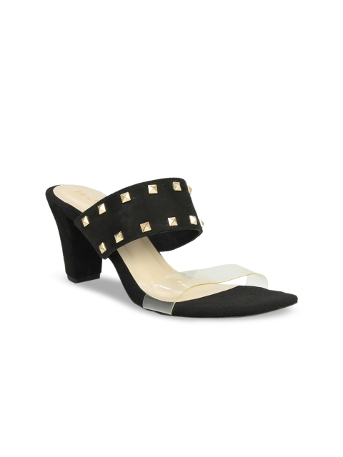 

Inc 5 Women Black & Transparent Embellished Heeels