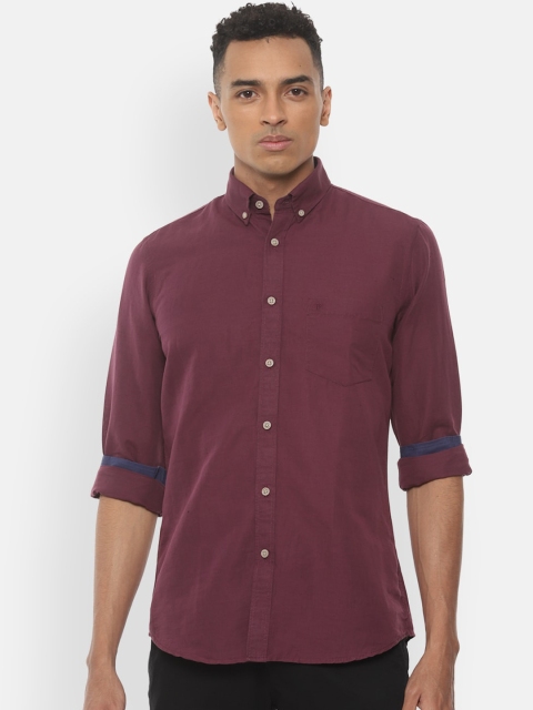 

Van Heusen Sport Men Maroon Slim Fit Solid Casual Shirt
