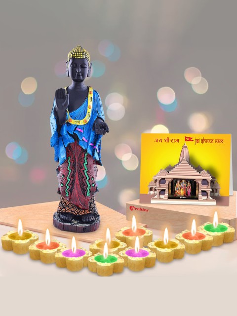 

Archies Multicoloured Diwali Showpiece Gift Set, Multi