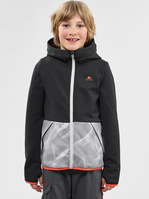 

Quechua By Decathlon Unisex Kids Black Colourblocked Sporty Jacket