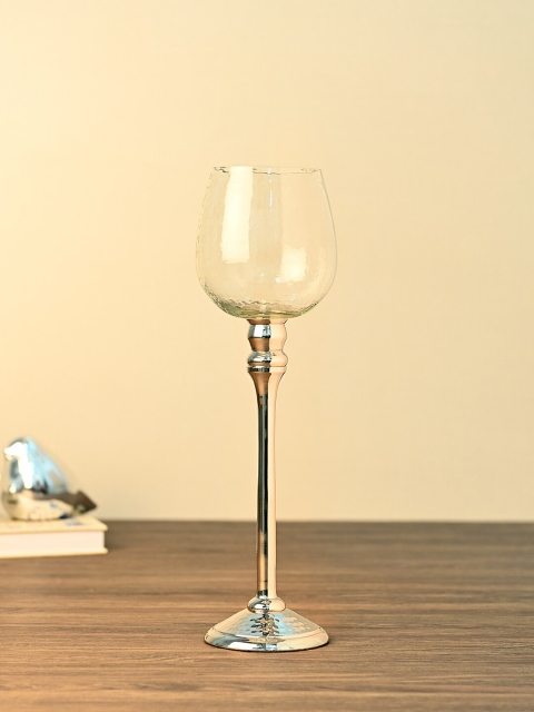 

Pure Home and Living Silver-Toned Festive Votive Holder