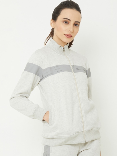 

Sweet Dreams Women Grey Melange Cotton Solid Sweatshirt