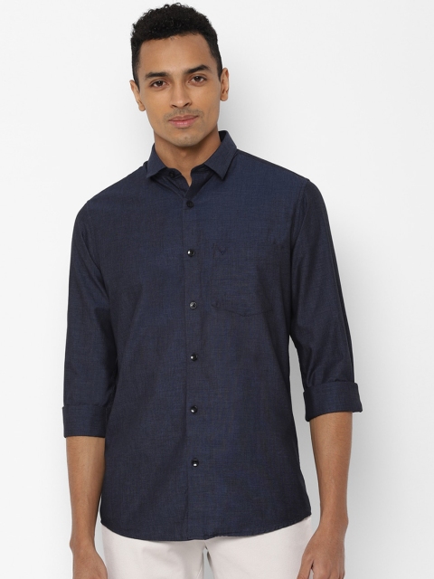 

Allen Solly Men Navy Blue Regular Fit Solid Casual Shirt