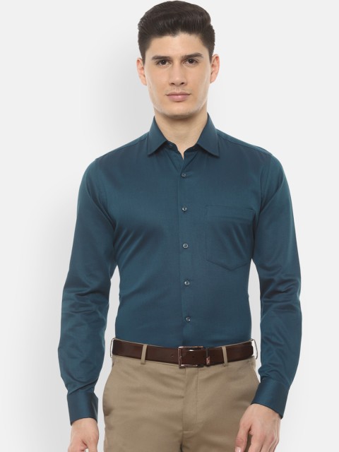 

Van Heusen Men Teal Blue Slim Fit Solid Formal Shirt