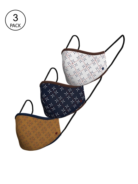 

Louis Philippe Men Pack of 3 Pcs Assorted Reusable 3-Ply Protective Outdoor Masks