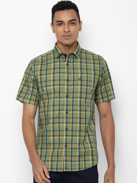 

Allen Solly Men Green & Black Slim Fit Checked Casual Shirt