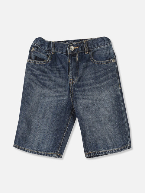 

The Childrens Place Boys Blue Washed Regular Fit Denim Shorts