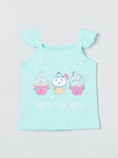 

max Girls Blue Printed Top