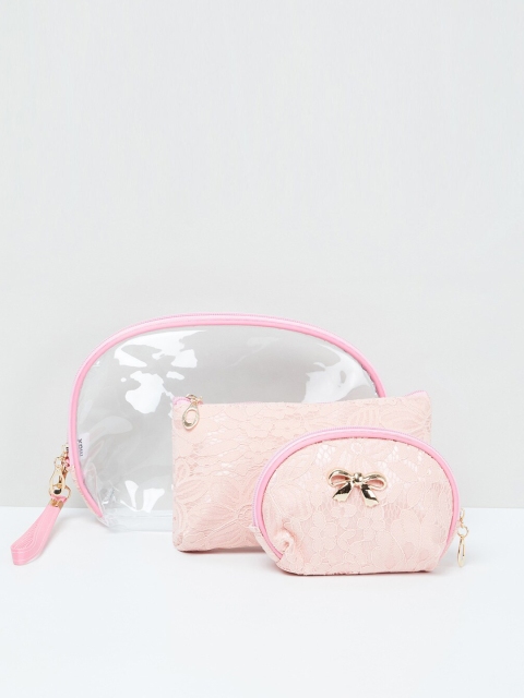 

max Women Set of 3 Travel Pouches, Pink