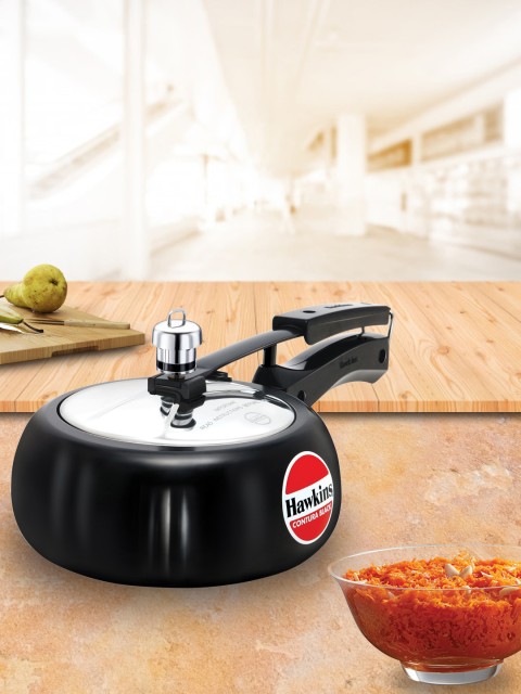 

Hawkins Black Solid Contura Hard Anodised Aluminium Pressure Cooker 2 Ltr