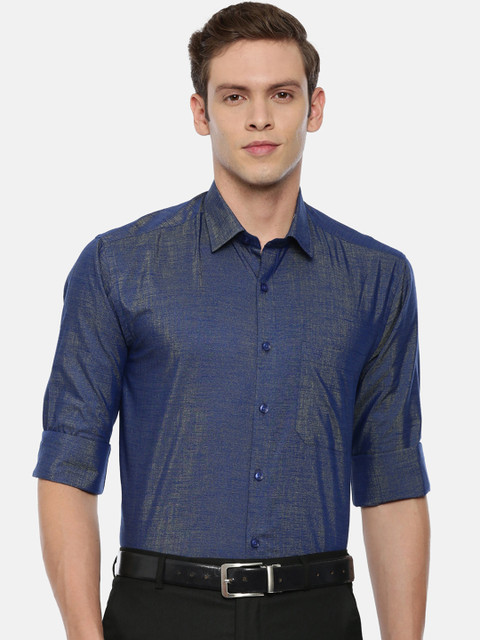 

ARISER Men Blue Regular Fit Solid Formal Shirt