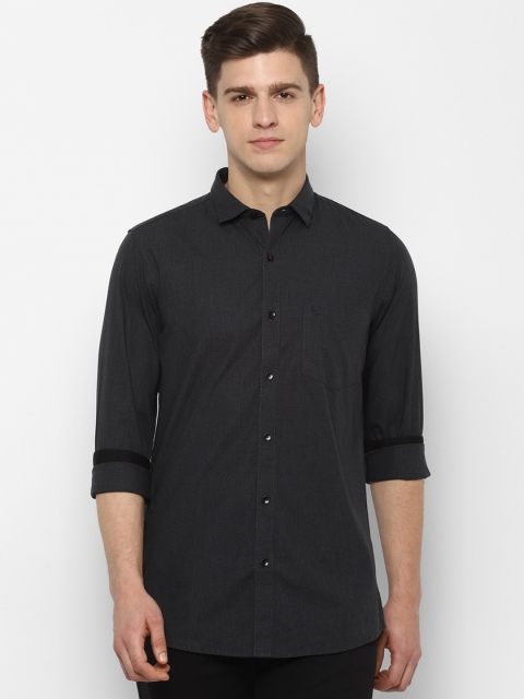 

Allen Solly Men Black Regular Fit Solid Casual Shirt