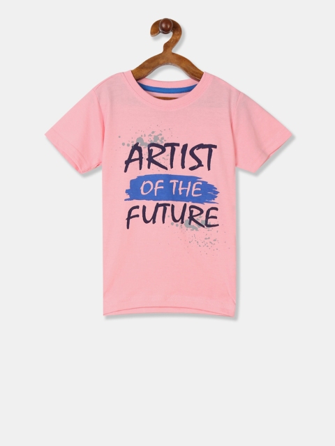 

Cherokee Boys Pink Printed Round Neck T-shirt