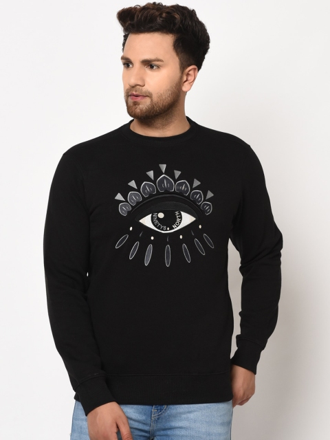 

98 Degree North Men Black Printed Sweatshirt