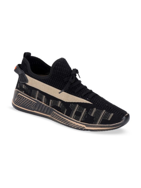 

AVAENS Men Black Mesh Running Shoes