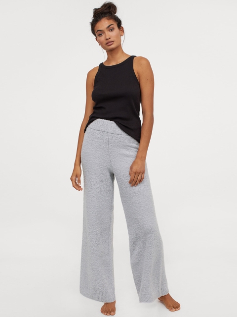 

H&M Women Grey Fluffy trousers