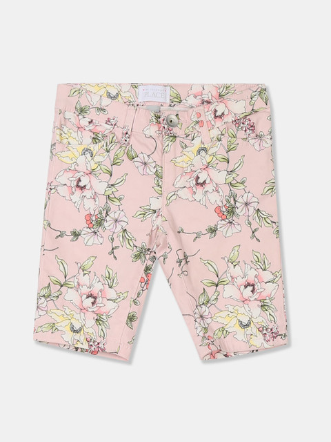 

The Childrens Place Girls Pink Printed Regular Fit Regular Shorts