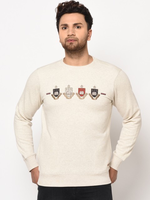 

98 Degree North Men Off-White Printed Sweatshirt