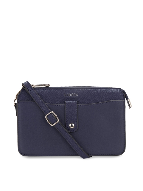 

ESBEDA Navy Blue Solid Sling Bag