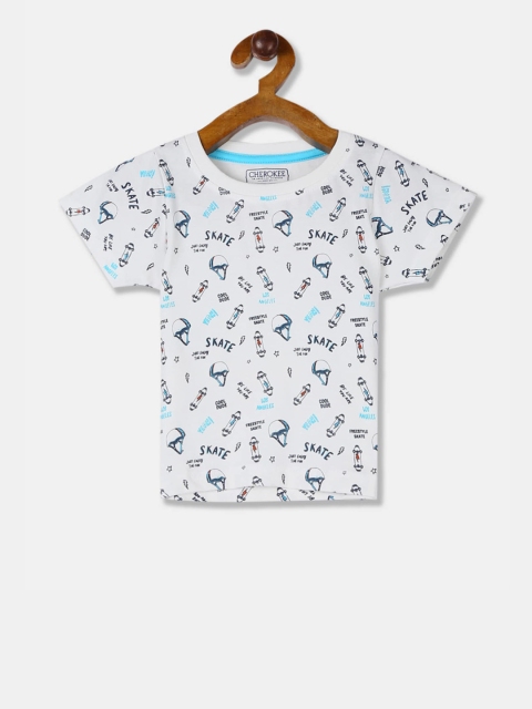 

Cherokee Boys Grey Printed Round Neck T-shirt