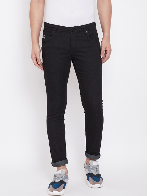 

American Archer Men Black Skinny Fit Low-Rise Clean Look Stretchable Jeans